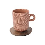 Набор из 2-х кружек Радуга бежевая и коричневая Easy Life 350 мл