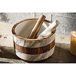 Ступка с пестиком Wood&Marble, 15 см