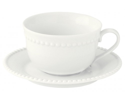 Чашка с блюдцем Tiffany Easy Life белая 0,25 л Чашка с блюдцем Tiffany Easy Life белая 0,25 л