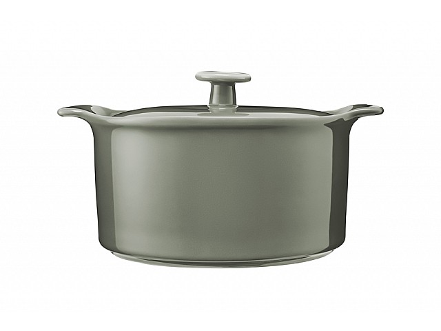 Кастрюля Indulgence 1,3 л с крышкой серо-зеленая
