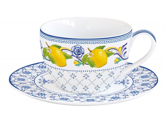 Чашка с блюдцем Positano Easy Life 0,24 л