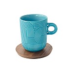 Набор из 2-х кружек Радуга мятная и морская волна Easy Life 350 мл