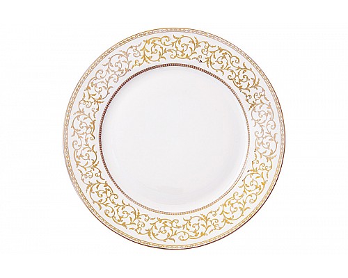 Тарелка обеденная 27 см Golden белая