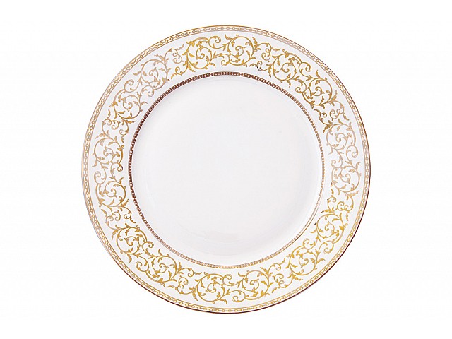 Тарелка обеденная 27 см Golden белая