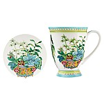 Кружка с подставкой Орхидея, 0,3 л