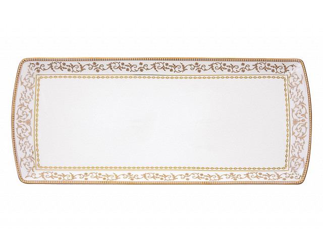 Блюдо Golden 35х15 см белое прямоугольное