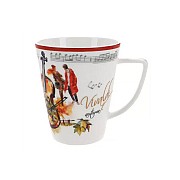 Кружка Осень A. Vivaldi 380 мл белая с красным кантом