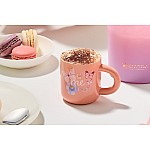 Кружка Цветы Camilla 2 шт 380 мл и 120 мл светло-оранжевая