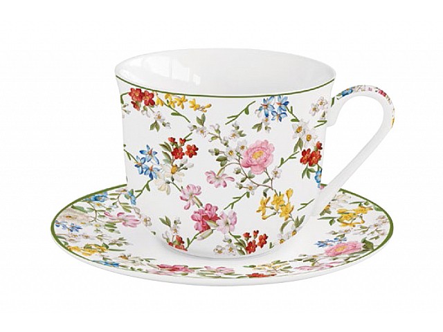 Чашка с блюдцем Сад мечты Easy Life 370 мл