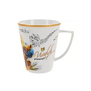 Кружка Лето A. Vivaldi 380 мл белая с желтым кантом