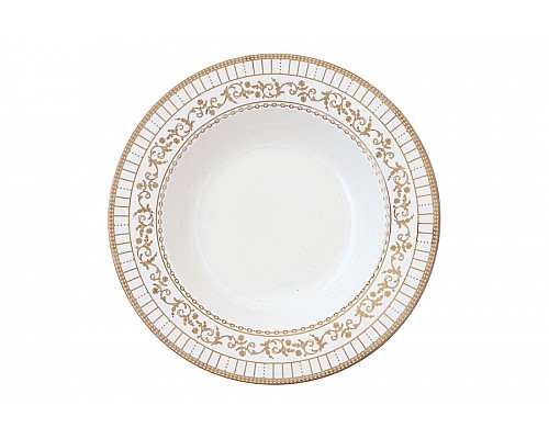 Тарелка суповая 21 см Golden белая