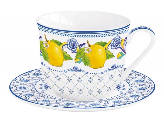 Чашка с блюдцем Positano Easy Life 0,37 л