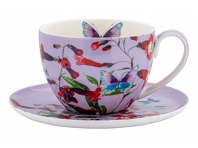 Чашка с блюдцем Пенстемоны, 0,4 л