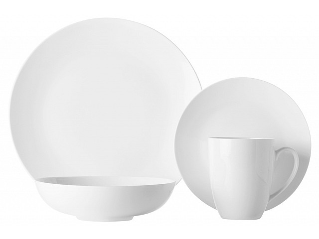 Обеденный набор Белая коллекция, 4 персоны, 16 предметов
