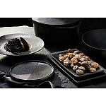 Блюдо Umi 27х16 см черно-серое прямоугольное