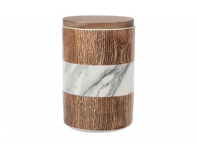 Банка для сыпучих продуктов Wood&Marble, 17х11,5 см, 1,1 л Банка для сыпучих продуктов Wood&Marble, 17х11,5 см, 1,1 л