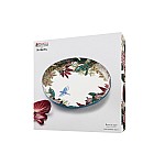 Блюдо Цветы и птица Reminisce 36 см круглое белое