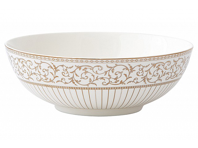 Салатник Golden 23х8 см 1,7 л белый с золотистым орнаментом