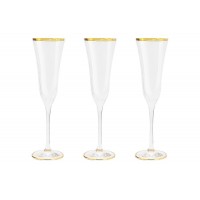 Набор бокалов для шампанского Сабина золото Same 0,18 л, 6 шт