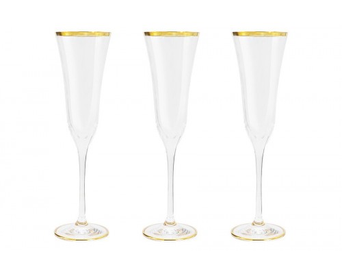 Набор бокалов для шампанского Сабина золото Same 0,18 л, 6 шт