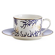 Пара чайная Кораллы Corallo на 1 персону 220 мл белая