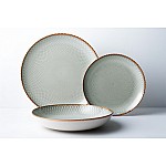 Тарелка суповая 23х45 см Серые ромбы Mandala серо-бежевая