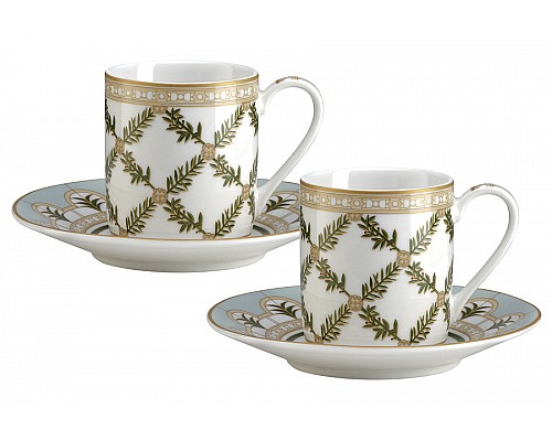 Набор чашек с блюдцами Rosita, 0,08 л, 2 шт