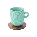 Набор из 2-х кружек Радуга мятная и морская волна Easy Life 350 мл