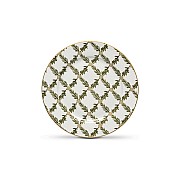 Тарелка закусочная 19 см Еловые ветви Rosita белая