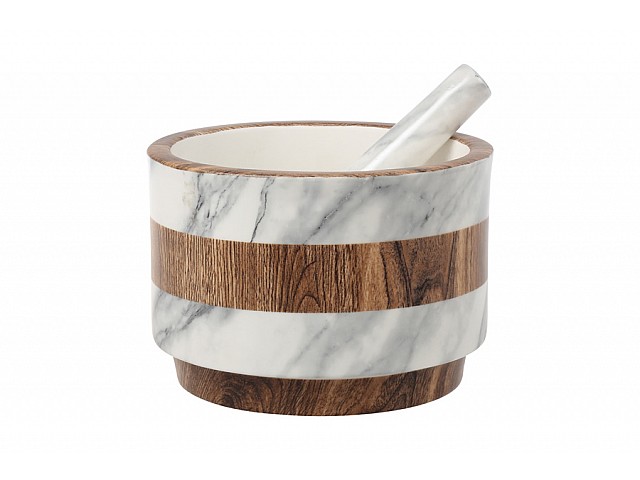 Ступка с пестиком Wood&Marble, 15 см