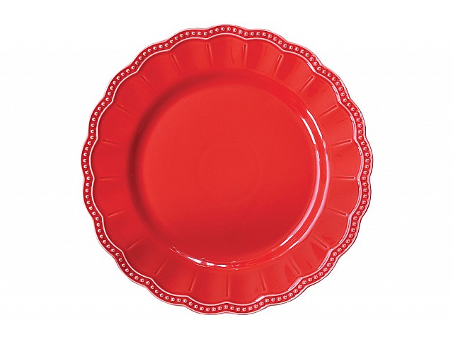 Тарелка обеденная Easy Life Elite красная 26 см