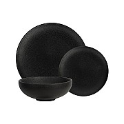 Сервиз обеденный Caviar Black на 4 персоны 12 предметов черный матовый