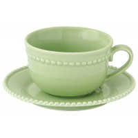 Чашка с блюдцем Tiffany Easy Life зелёная 0,25 л