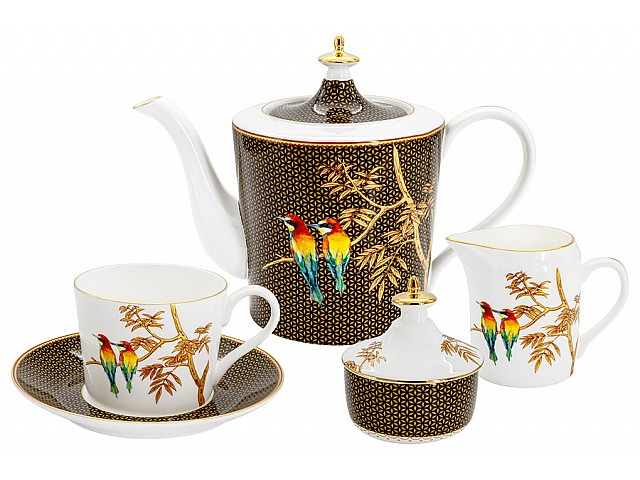 Чайный сервиз Птицы на 6 персон 15 предметов