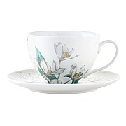 Чашка с блюдцем Орхидея белая, 0,24 л
