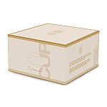Пара чайная Golden 220 мл белая с золотистым орнаментом
