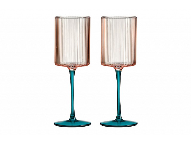 Набор бокалов для белого вина Modern Classic, розовый-зелёный, 0,31 л, 2 шт