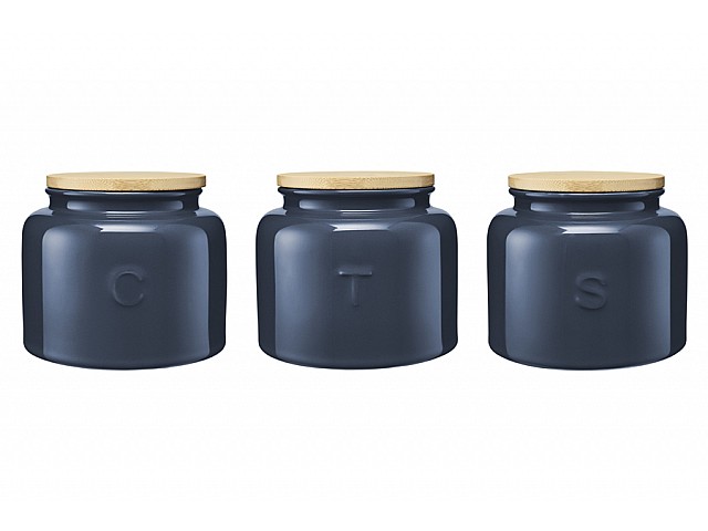 Банка для сыпучих продуктов Indulgence 600 мл, 3 шт синяя