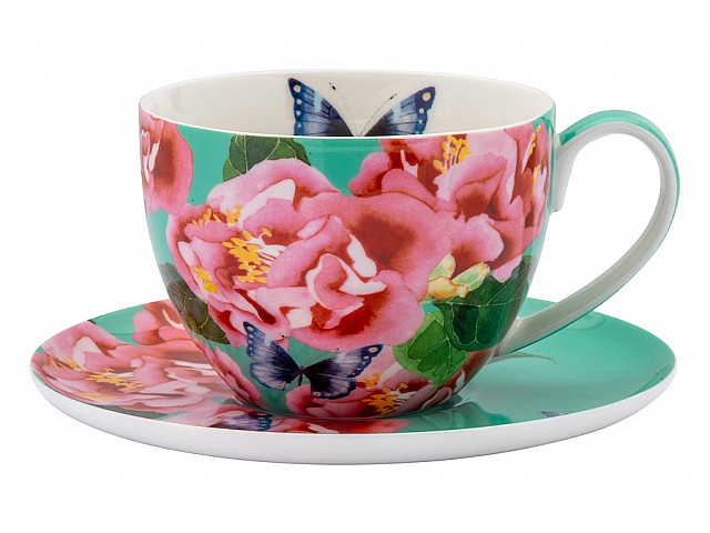 Чашка с блюдцем Камелии, 0,4 л
