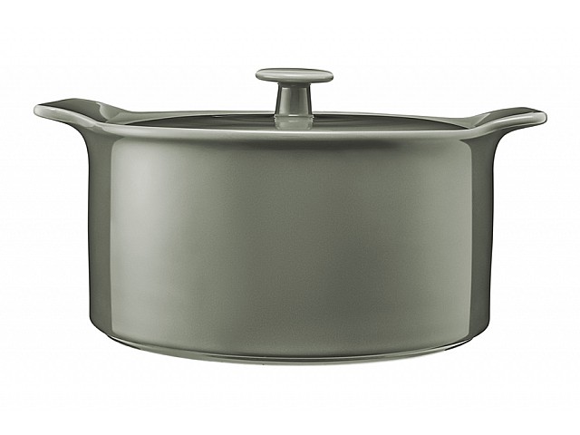 Кастрюля Indulgence 3 л с крышкой серо-зеленая