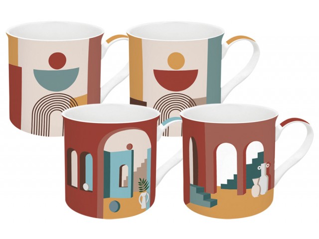 Набор из 4-х кружек Иллюзия Easy Life 0,3 л