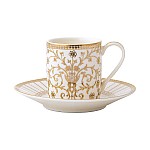 Пара кофейная Golden на 2 персоны 4 предмета белая