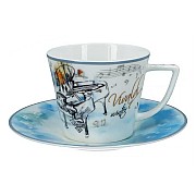 Пара чайная Зима A. Vivaldi 230 мл белая/голубая