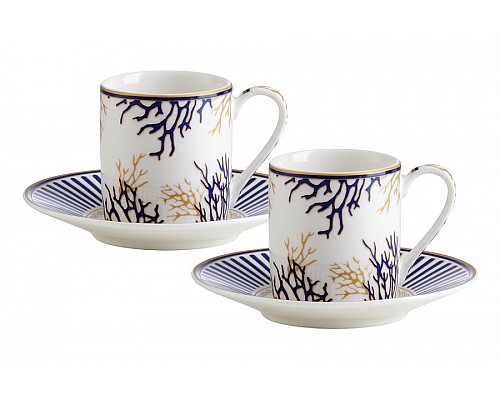 Набор чашек с блюдцами Corallo, 0,08 л, 2 шт