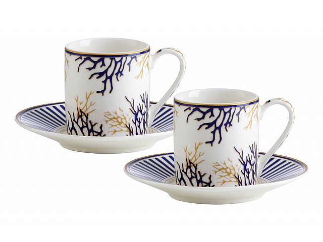 Набор чашек с блюдцами Corallo, 0,08 л, 2 шт