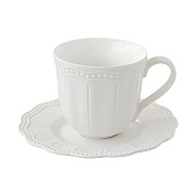 Чашка с блюдцем Easy Life Elite белая 250 мл