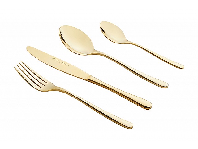 Набор столовых приборов Leveson, цвет шампанского, 6 персон, 24 предмета