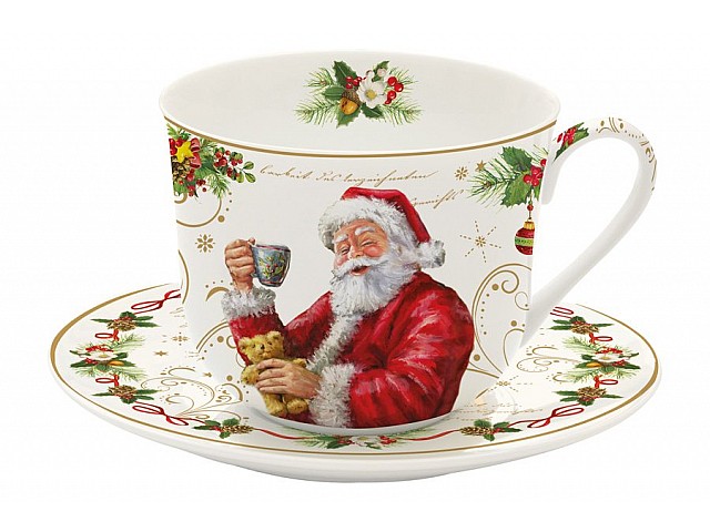 Чашка с блюдцем Магия Рождества Easy Life (R2S) 0,4 л