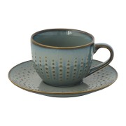 Чашка с блюдцем Drops Easy Life серая 0,25 л