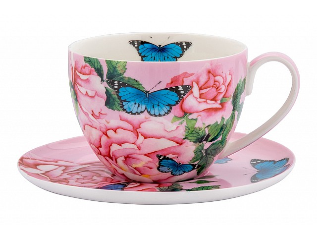 Чашка с блюдцем Розы, 0,4 л